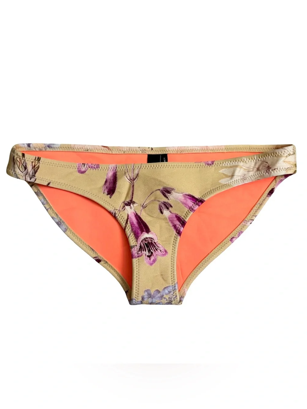 Triangl swimwear 100% Neoprene Delilah Tan Floral Bikini Bottoms Size X-Small